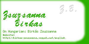 zsuzsanna birkas business card